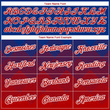 Custom Royal Red-White 3D Pattern Design Gradient Square Shapes Performance T-Shirt