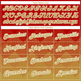 Custom Red Old Gold-White 3D Pattern Design Gradient Square Shapes Performance T-Shirt