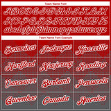 Custom Red Steel Gray-White 3D Pattern Design Gradient Square Shapes Performance T-Shirt