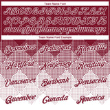 Custom Crimson White 3D Pattern Design Gradient Square Shapes Performance T-Shirt