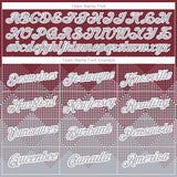 Custom Burgundy Gray-White 3D Pattern Design Gradient Square Shapes Performance T-Shirt