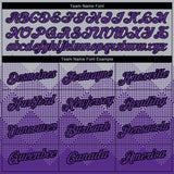 Custom Gray Purple-Black 3D Pattern Design Gradient Square Shapes Performance T-Shirt