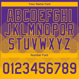 Custom Purple Gold 3D Pattern Design Gradient Square Shapes Performance T-Shirt