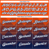 Custom Orange White-Navy 3D Pattern Design Gradient Square Shapes Performance T-Shirt