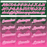 Custom Green Pink-White 3D Pattern Design Gradient Square Shapes Performance T-Shirt