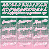 Custom Kelly Green Light Pink-White 3D Pattern Design Gradient Square Shapes Performance T-Shirt