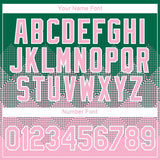 Custom Kelly Green Light Pink-White 3D Pattern Design Gradient Square Shapes Performance T-Shirt