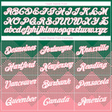 Custom Kelly Green White-Medium Pink 3D Pattern Design Gradient Square Shapes Performance T-Shirt