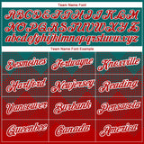 Custom Teal Red-White 3D Pattern Design Gradient Square Shapes Performance T-Shirt