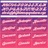 Custom Purple White-Neon Pink 3D Pattern Design Gradient Square Shapes Performance T-Shirt