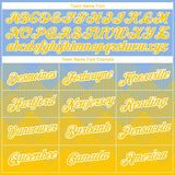 Custom Light Blue Yellow-White 3D Pattern Design Gradient Square Shapes Performance T-Shirt