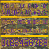 Custom Camo Purple-Yellow 3D Pattern Salute To Service Mesh Authentic Football Jersey