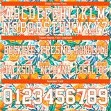 Custom White Orange 3D Pattern Fruit Mesh Authentic Football Jersey