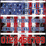 Custom Black Red Royal-White 3D Pattern American Flag Mesh Authentic Football Jersey