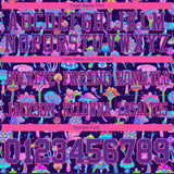 Custom Purple Pink 3D Pattern Colorful Flowers And Mushrooms Psychedelic Hallucination Mesh Authentic Football Jersey