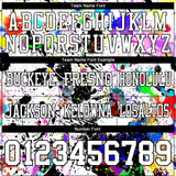 Custom Graffiti Pattern White-Black 3D Pattern Splash Mesh Authentic Football Jersey