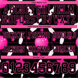 Custom Black Pink 3D Pattern Bowling Mesh Authentic Football Jersey