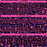 Custom Purple Black-Pink 3D Pattern Leopard Print Mesh Authentic Football Jersey