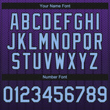 Custom Purple Light Blue-Black 3D Pattern Design Gradient Geometric Shape Authentic Baseball Jersey