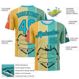 Custom Lakes Blue Black 3D Pattern Design Arrow Archery Bow Target Performance T-Shirt