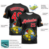 Custom Black Fire Red-White 3D Pattern Design Arrow Archery Bow Target Performance T-Shirt