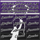 Custom Purple Black-White 3D Pattern Design Arrow Archery Bow Target Performance T-Shirt