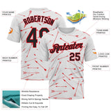Custom White Black-Fire Red 3D Pattern Design Arrow Archery Bow Target Performance T-Shirt