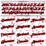 Custom White Black-Fire Red 3D Pattern Design Arrow Archery Bow Target Performance T-Shirt