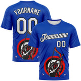 Custom Thunder Blue White-Black 3D Pattern Design Arrow Archery Bow Target Performance T-Shirt
