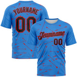Custom Powder Blue Black-Fire Red 3D Pattern Design Arrow Archery Bow Target Performance T-Shirt