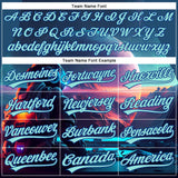 Custom Blue Ice Blue-Royal 3D Pattern Design Outer Space Starships Authentic Baseball Jersey