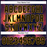 Custom Black Gold 3D Pattern Design Outer Space Solar Authentic Baseball Jersey