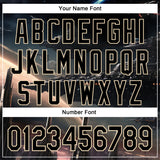 Custom Black City Cream 3D Pattern Design Outer Space Starships Authentic Baseball Jersey