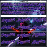 Custom Black Dark Purple-Medium Purple 3D Pattern Design Outer Space Light Swords Authentic Baseball Jersey