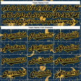 Custom Blue Black-Yellow 3D Pattern Design Outer Space Galaxy Solar Authentic Baseball Jersey