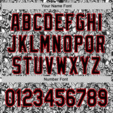 Custom White Black-Fire Red 3D Polynesian Style Islander Authentic Baseball Jersey