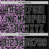 Custom Black Purple-White 3D Polynesian Style Islander Authentic Baseball Jersey