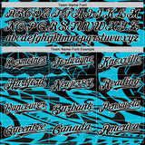 Custom Black Lakes Blue-White 3D Polynesian Style Islander Authentic Baseball Jersey