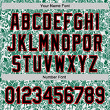 Custom White Black Kelly Green-Fire Red 3D Polynesian Style Islander Authentic Baseball Jersey