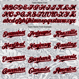 Custom Gray Black White-Fire Red 3D Polynesian Style Palm Leaves Islander Authentic Baseball Jersey