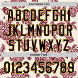 Custom Cream Black Crimson-Gold 3D Polynesian Style Palm Trees Islander Authentic Baseball Jersey