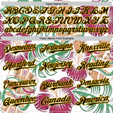 Custom White Black-Gold 3D Polynesian Style Tiki Culture Palm Leaves Islander Authentic Baseball Jersey