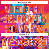 Custom Red Orange Purple-White 3D Pattern Design Trippy Psychedelic Magic Mushrooms Authentic Baseball Jersey