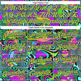 Custom Purple Neon Green 3D Pattern Design Trippy Groovy Magic Mushrooms Authentic Baseball Jersey