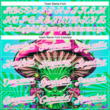 Custom Blule Light Pink-White 3D Pattern Design Trippy Magic Mushrooms Alien Authentic Baseball Jersey