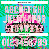 Custom Blule Light Pink-White 3D Pattern Design Trippy Magic Mushrooms Alien Authentic Baseball Jersey