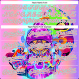 Custom Purple Medium Pink-Ice Blue 3D Pattern Design Trippy Magic Mushrooms Acid Authentic Baseball Jersey