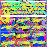 Custom Green Light Yellow-Ice Blue 3D Pattern Design Trippy Magic Mushrooms Hippie Authentic Baseball Jersey