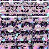 Custom Black Medium Pink-Ice Blue 3D Pattern Design Trippy Magic Mushrooms Peace Sign Authentic Baseball Jersey