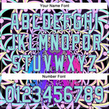 Custom Purple Ice Blue 3D Pattern Design Trippy Magic Mushrooms Devil Authentic Baseball Jersey